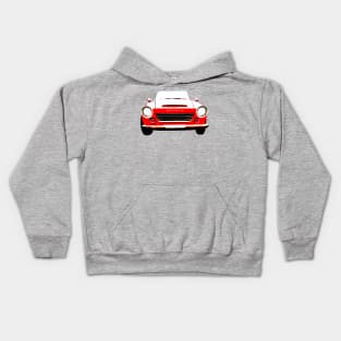 Datsun Roadster 1960s classic car high contrast red Kids Hoodie